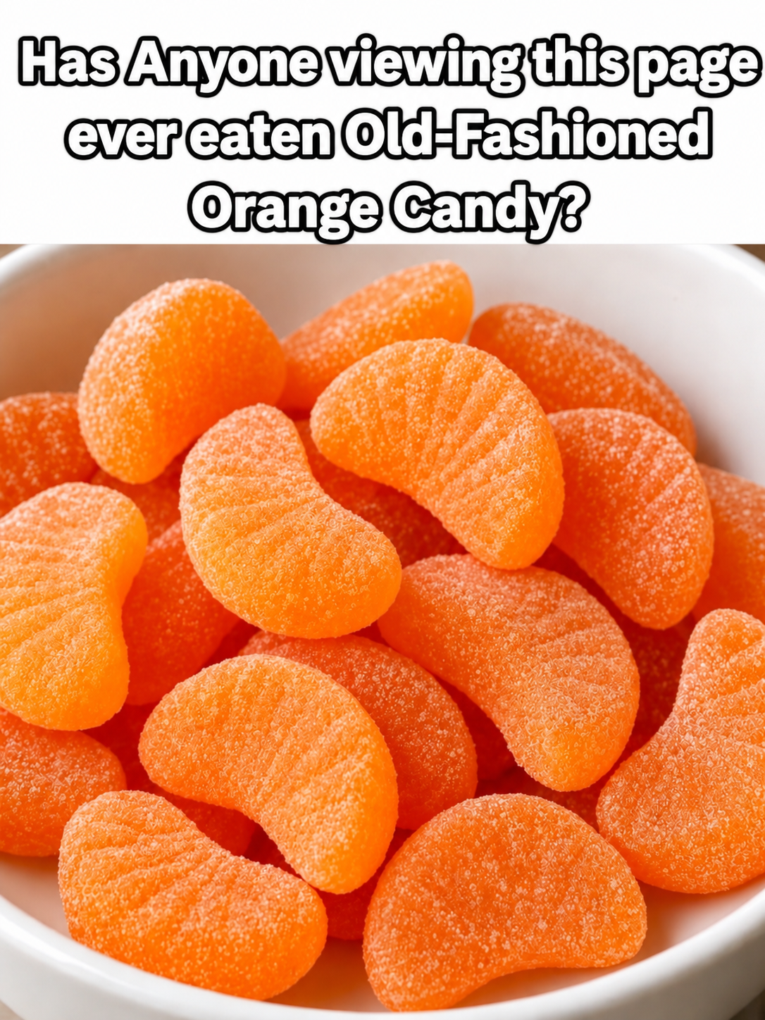 Orange Slice Candies with Powdered Sugar and Pecans