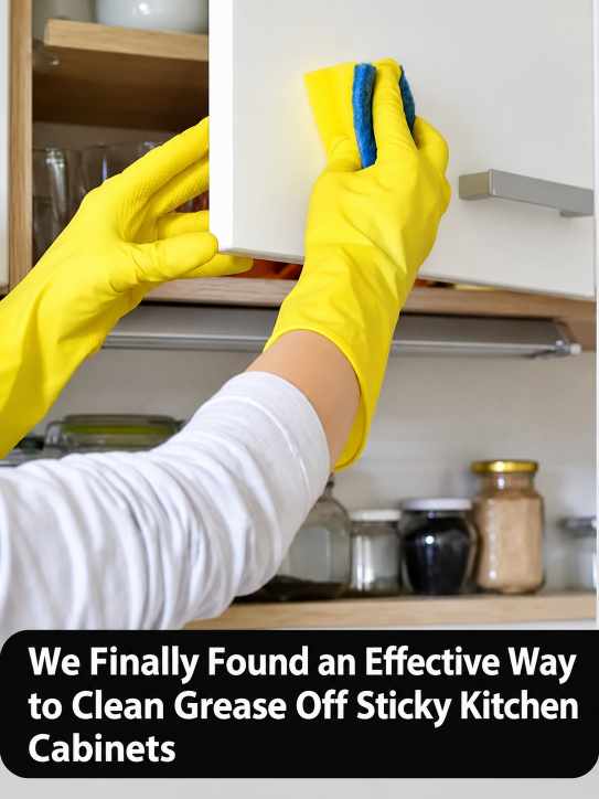 How to Clean Sticky Grease Off Kitchen Cabinets