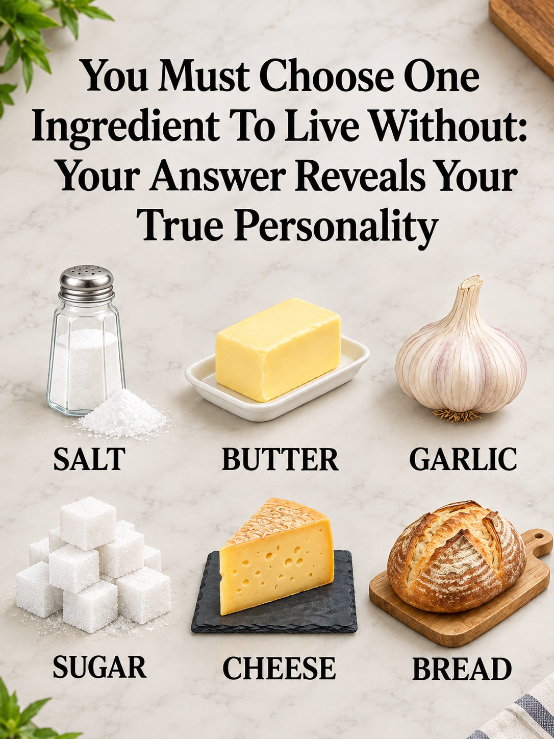 Choose One Ingredient You Can Live Without and It Will Reveal Your True Personality