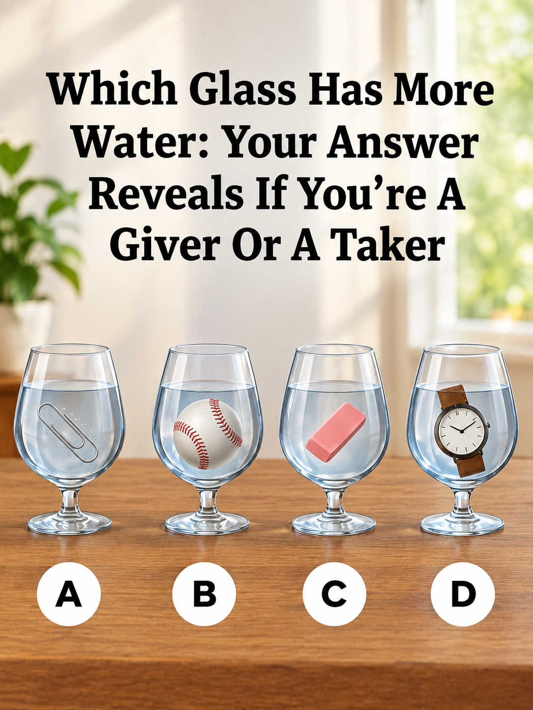 Which Glass Holds the Most Water? A Simple Brain Teaser That Tests Your Observation Skills