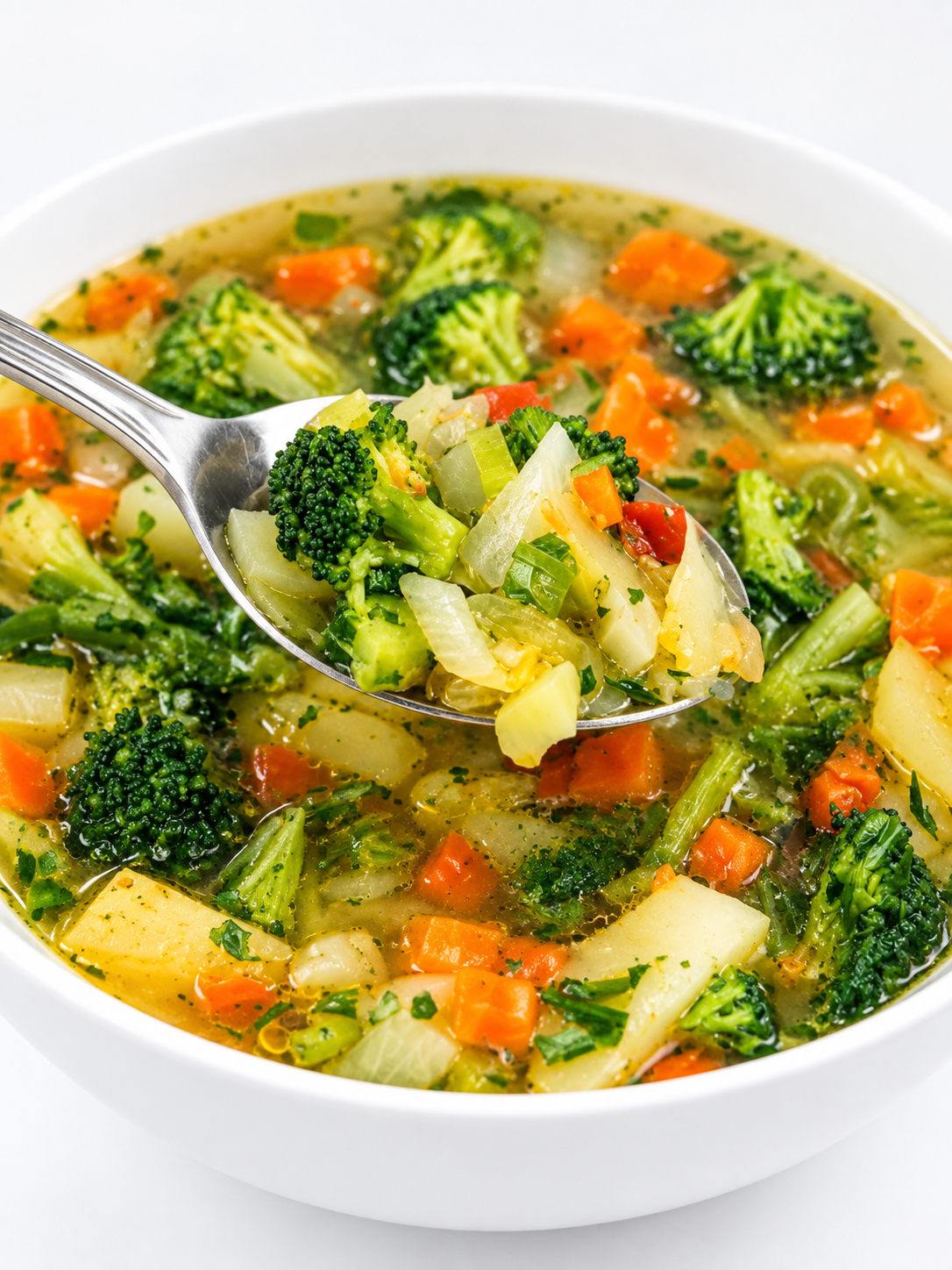 High-Protein Vegetable Soup with Chicken